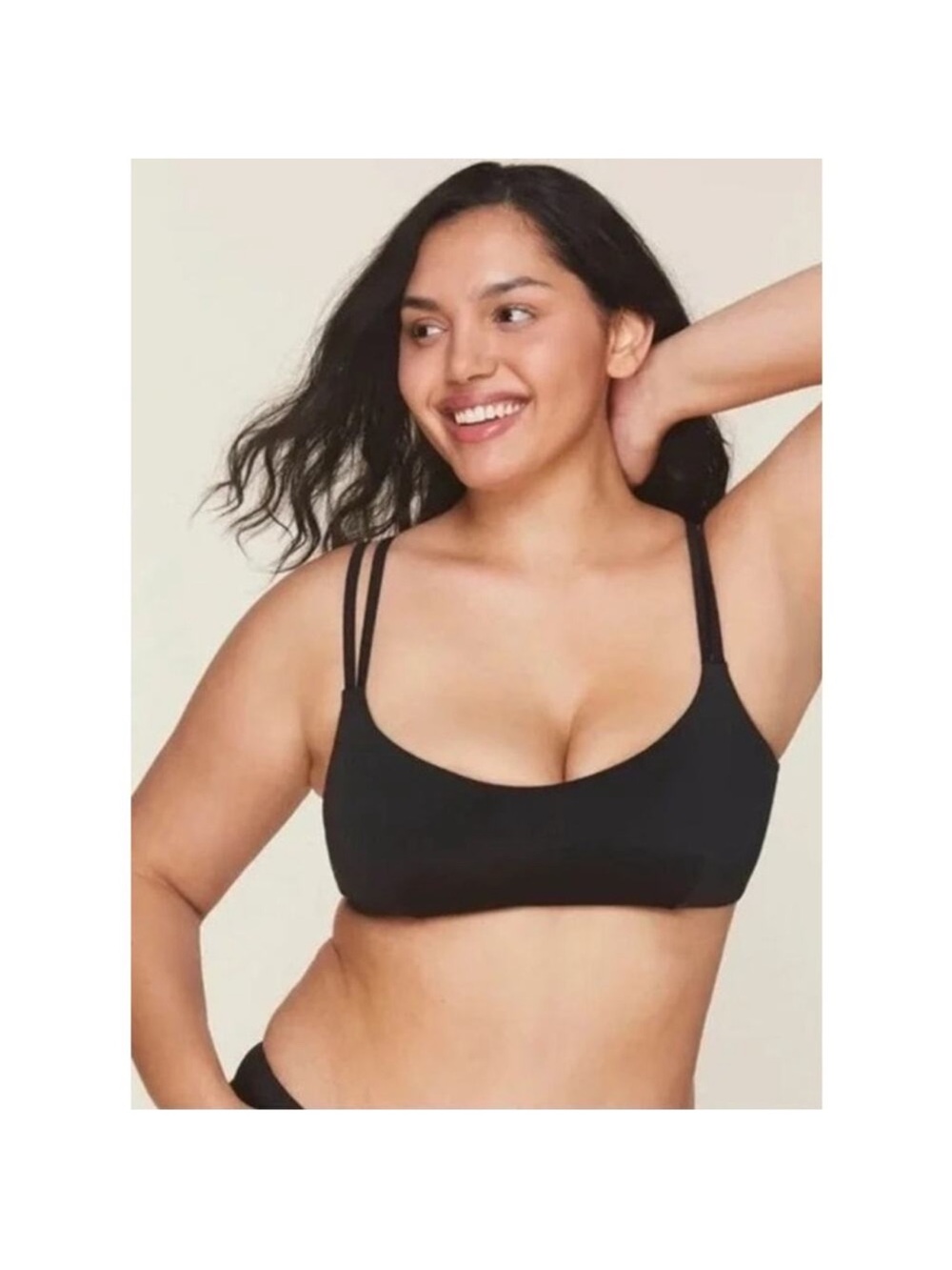 Andie Swim The Rockaway Bikini Top Black Medium NWT